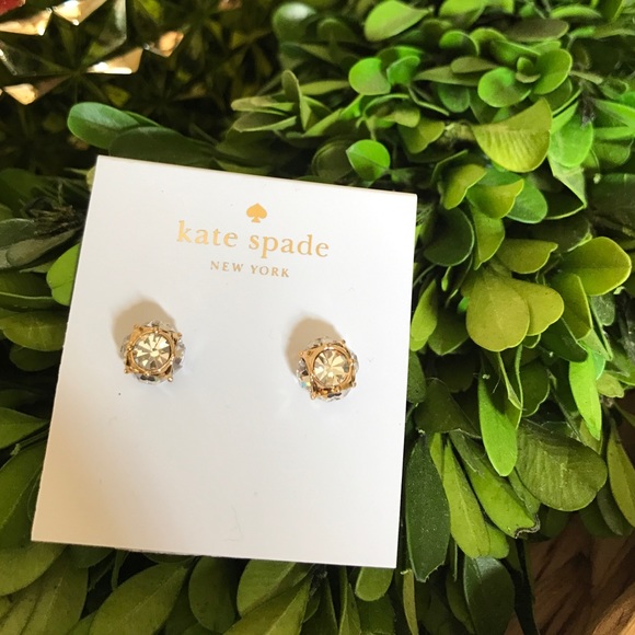 kate spade Jewelry - New Kate Spade gold and diamond earrings ✨