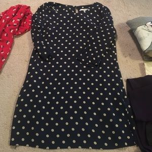 Boden navy blue polka dot tunic