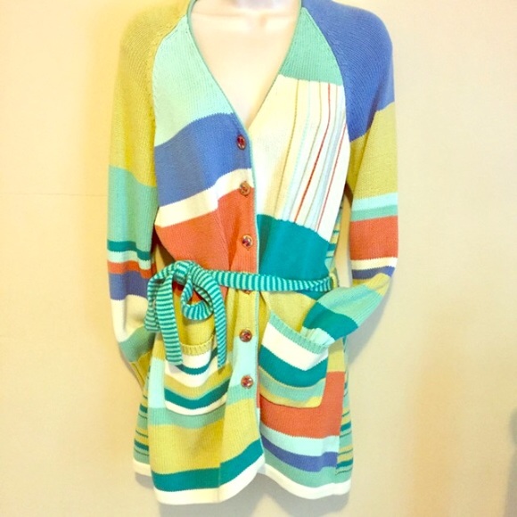 ANTHRO Colors & Stripes Maxi Cardi