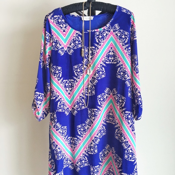 Peach Love California 3/4 sleeve beach dress