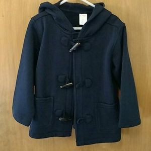 Midweight cotton coat with horn button