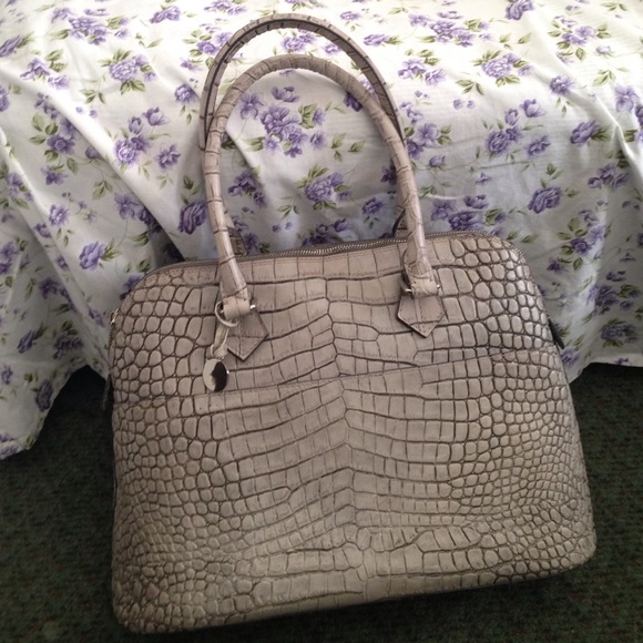 Dooney & Bourke Amazon large zip zip satchel Grey