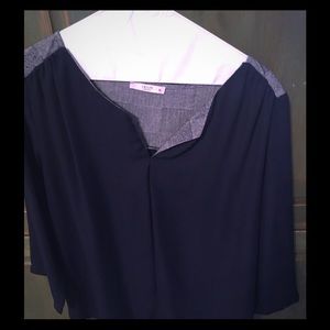 Navy Blue Blouse
