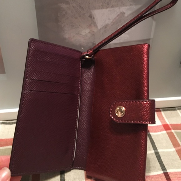 Coach clutch metallic maroon NWT - Picture 2 of 3