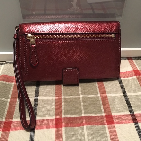 Coach clutch metallic maroon NWT - Picture 3 of 3