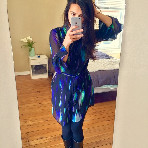 Kirna Zabete Dresses & Skirts - Kirma Zabete Black Tunic with Watercolor Details