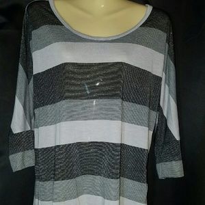 Sparkling Gray Stripe Shirt