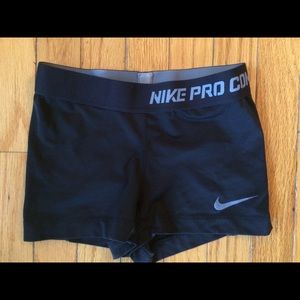 navy blue nike pro shorts