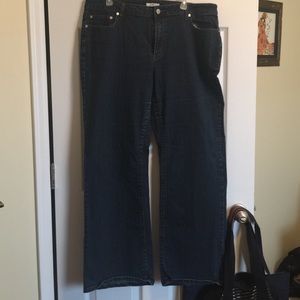 Dark denim jeans