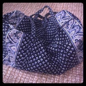 Vera Bradley tote bag, blue paisley, large size!