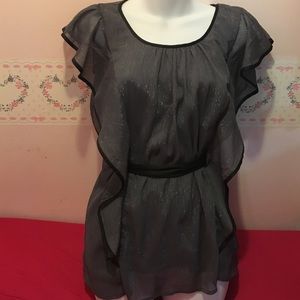 Charcoal gray shimmer top