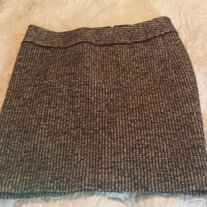 Wool straight skirt