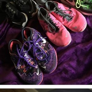 Pink and purple nikes
