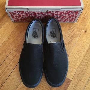 VANS black slip on size 10.5 women's 9.0 men's