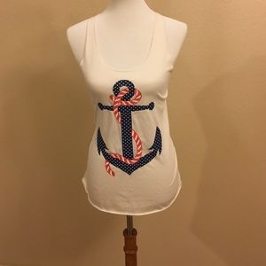 American printed anchor tank top.