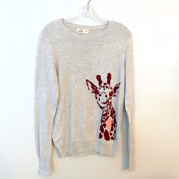 Hollister Sweaters - Hollister Giraffe Gray Pullover Sweater Medium