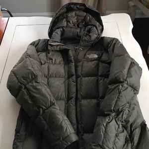 Hunter green North Face winter coat