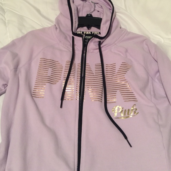 PINK Victoria's Secret Tops - VS Pink high low full zip hoodie! Like New!