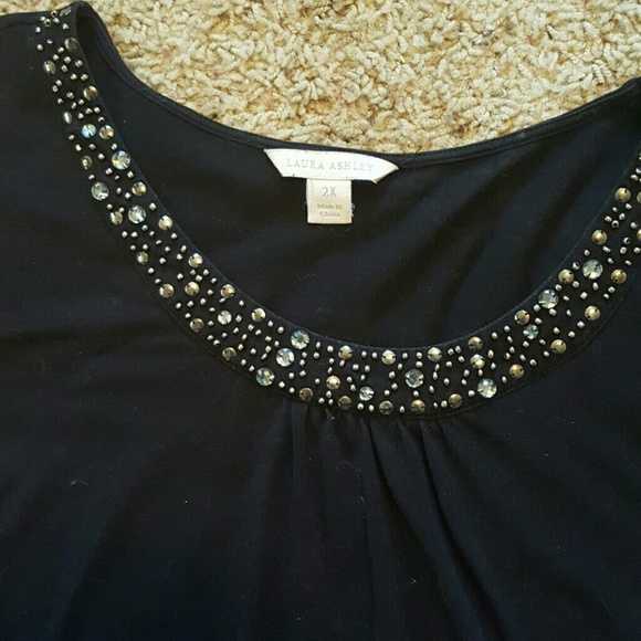 Laura Ashley 2x knit top with blingy neckline - Picture 4 of 4