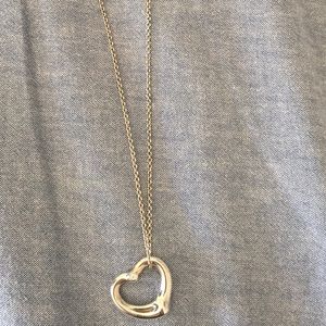 Tiffany & Co Open Heart Necklace with Diamond