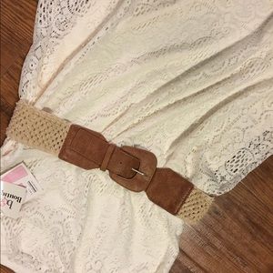 Maxi dress with lace see through bottom