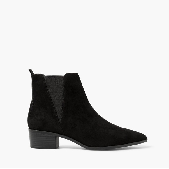 Mango Shoes - Mango elastic panel suedette ankle boot