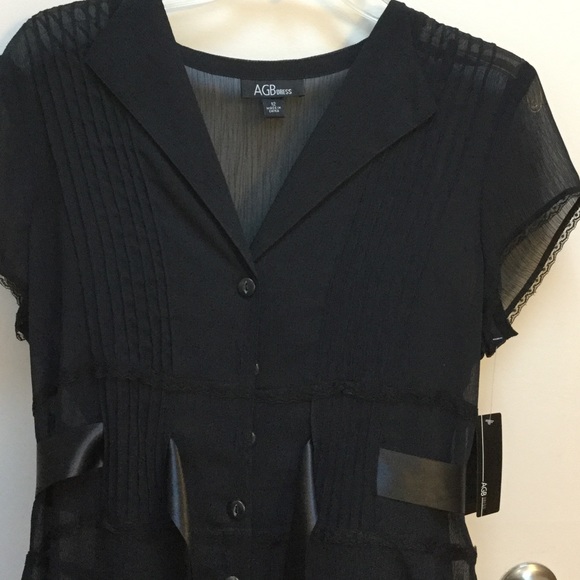 NWT-⬇️Gorgeous Black Shear &Fully lined Dress - Picture 3 of 5