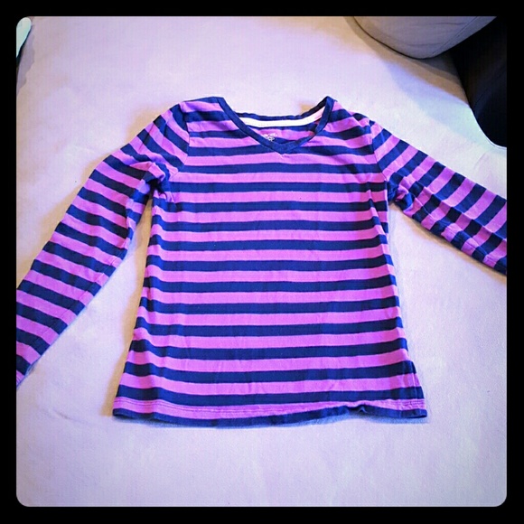 Girls stripped long sleeve Tee