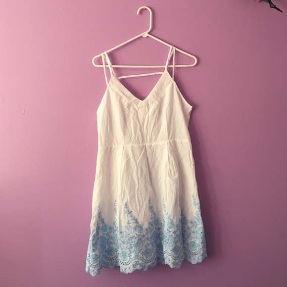 Blue and white sundress