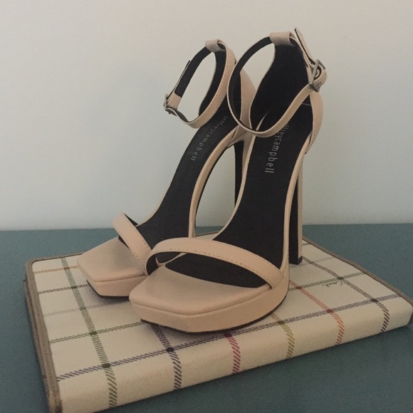 Jeffrey Campbell Nude Ankle Strap Heels