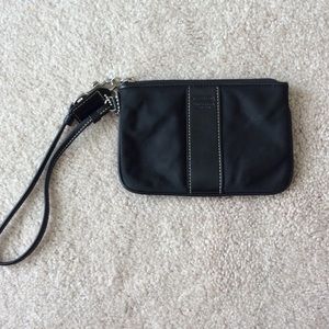 Nylon Black Coach Wristlet