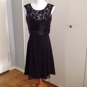 Tahari black cocktail dress