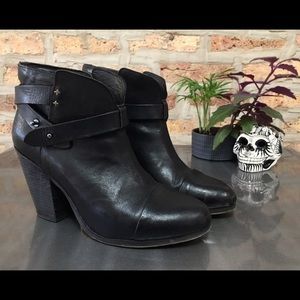 Rag & Bone Harrow Booties Black Leather 39 / 9