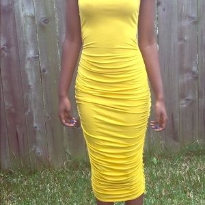 Gold Midi dress