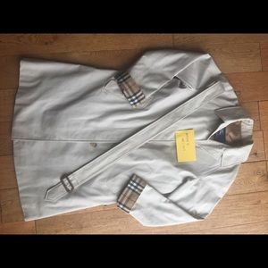 Burberry wool trench coat nova plaid small *read*