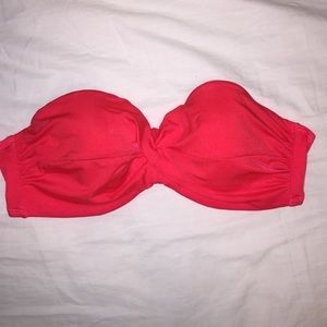 Red Victoria's Secret Strapless bikini top