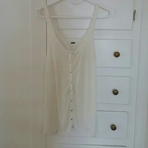 Brand New Button Up Tank with Lace Back