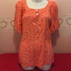 Vineyard Vines peach fish shirt