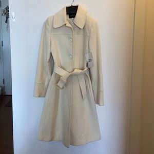 Cream belted coat