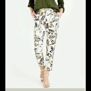 JCREW Cafe Capris in Garden Gold Foil Leaf (6)