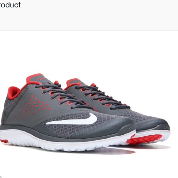 Men's Nike grey & red fitsole athletic shoe