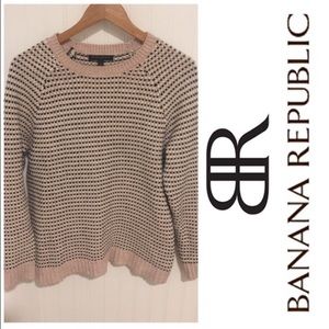 Banana Republic thick pink & black sweater