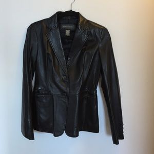 Leather blazer