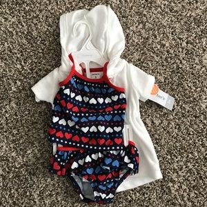 Carters 3 month bathing suit and robe