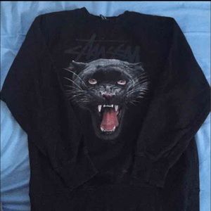 RARE Stussy Black Panther Crewneck Small