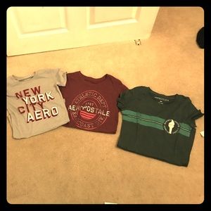 2 smalls and 1 xsmall. They are from aero.