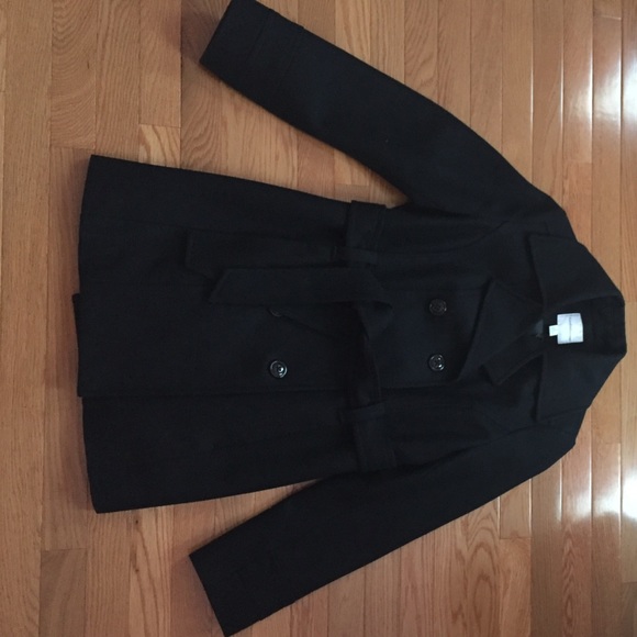 Croft&Barrow Black Long Pea Coat