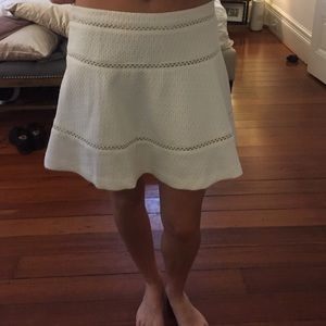 Banana Republic White Flare Skirt