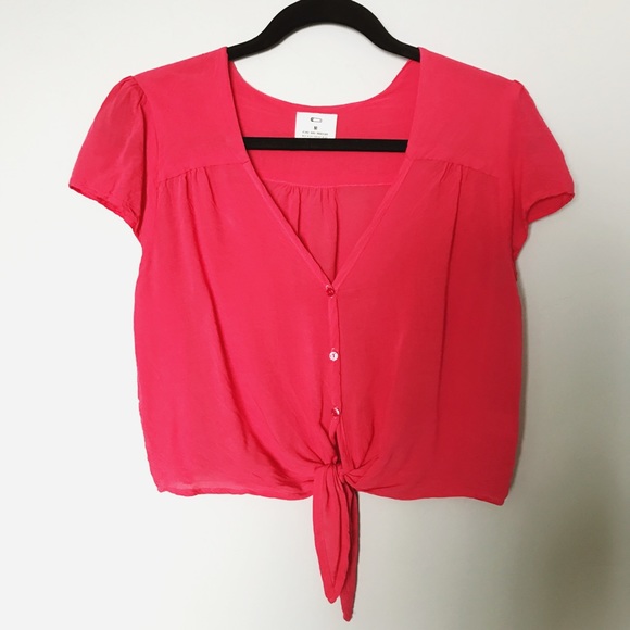 Button Down Crop Top