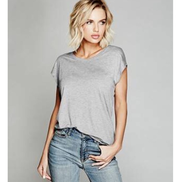 Basic Gray Modal Soft Shirt Tee - image 1